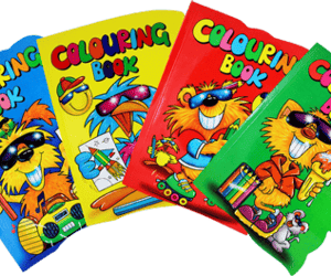 Set of 4 Shaped Coloring Books, 206mm x 280mm, 32 Pages Each