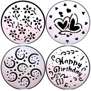 Set of 4 Small 15cm Cake Stencils