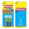 Set of 4 Tallon Brushes with Chunky Plastic Handles