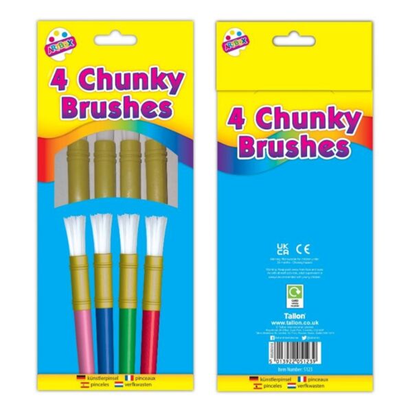 Set of 4 Tallon Brushes with Chunky Plastic Handles