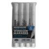 Set of 4 White Liquid Chalk Markers for Windows