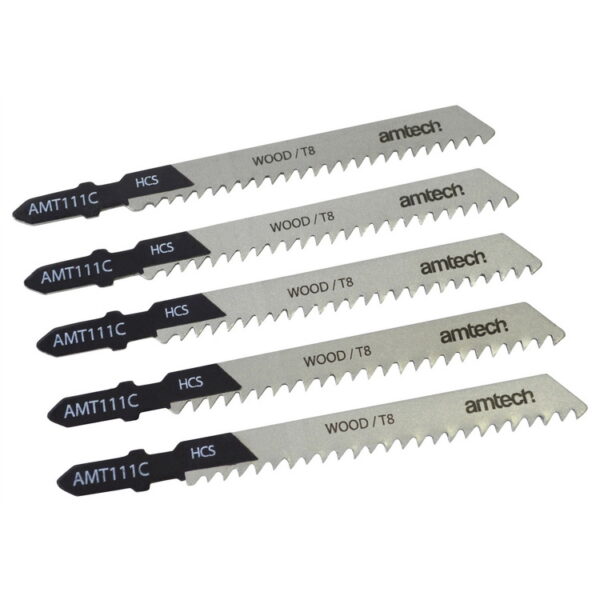 Set of 5 Amtech Wood Jigsaw Blades