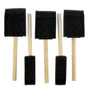 Set of 5 Foam Crafting Brushes in Various Sizes