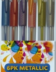 Set of 5 Metallic Pearlized Gel Pens