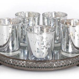 Set of 5 Mirror Base Votives