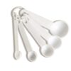 Set of 5 White Plastic Measuring Spoons