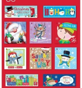 Set of 50 Fun Christmas Gift Tags for Kids