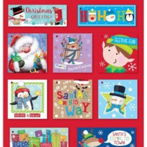 Set of 50 Fun Christmas Gift Tags for Kids