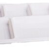 Set of 50 Sturdy 5-Compartment Plastic Dinner Plates