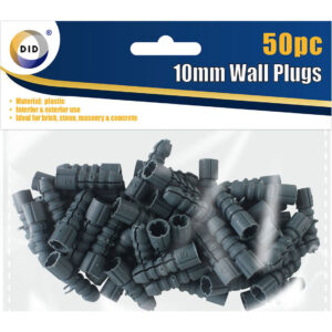 Set of 50 Wall Plugs, 10mm