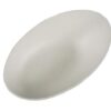 Set of 50 White Egg-Shaped Sugarcane Bowls, 20ml, 8cm x 5cm