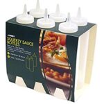 Set of 6 Clear 12oz Sauce Bottles