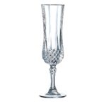Set of 6 Cristal d'Arques Longchamp Flutes, 120ml Each