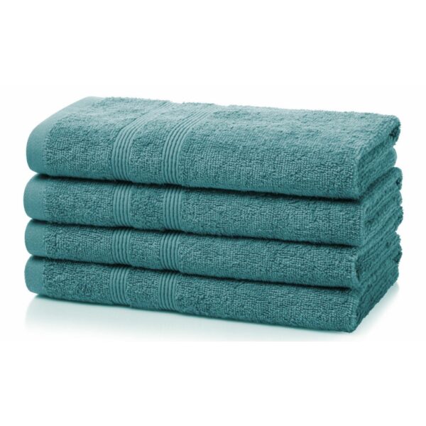 Set of 6 Green Egyptian Cotton Hand Towels by Marrie & Adam