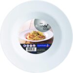 Set of 6 Large White Luminarc Friends Time Pasta Plates, 28.5 cm