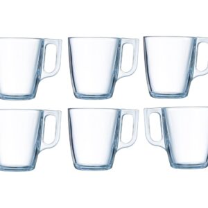 Set of 6 Luminarc Nuevo 250ml Glass Mugs