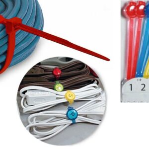 Set of 6 Plastic Cable Organizers, 17cm