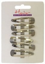 Set of 6 Silver Sleepies Hair Clips on Card