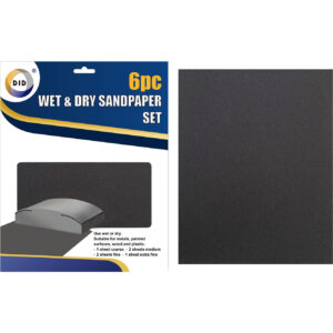 Set of 6 Wet and Dry Sandpapers