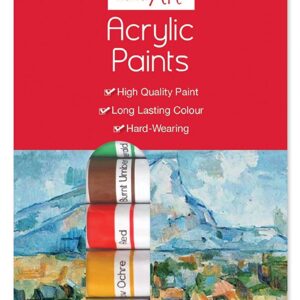 Set of 8 Acrylic Paint Tubes, 6ml Each