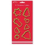 Set of 8 Assorted Christmas Cookie and Biscuit Dough Cutters