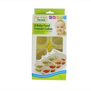 Set of 8 Baby Food Freezing Cubes, 70ml Each