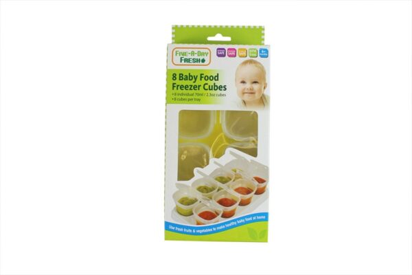 Set of 8 Baby Food Freezing Cubes, 70ml Each