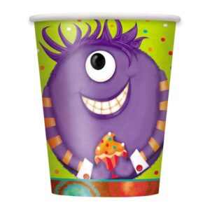 Set of 8 Fun Alien Monster Cups for Kids