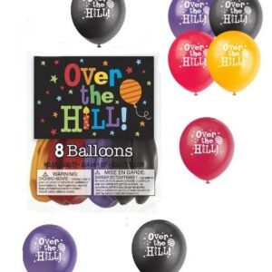 Set of 8 'Over the Hill' 12'' Balloons in Various Colors