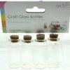 Set of Four 12.5ml Mini Craft Glass Bottles with Cork Stoppers