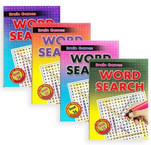 Set of Four A5 Wordsearch Books with 144 Pages Each