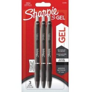 Sharpie Black S-Gel Pens 3-Pack Hang Set