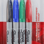 Sharpie Pack of 4 Fine Markers in Assorted Colors with Hanging Display