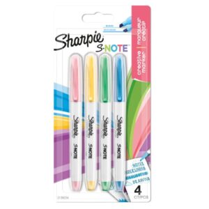 Sharpie S-NOTE Pastel Markers 4-Pack Hanging Set