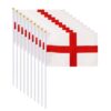 SHATCHI England St George Hand Flags, Pack of 10