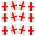 SHATCHI St. George's England Bunting with 20 Flags, 10 Meters