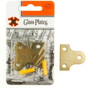 SHAW X Brass-Plated Glass/Frame Plates 40mm - Pack of 2