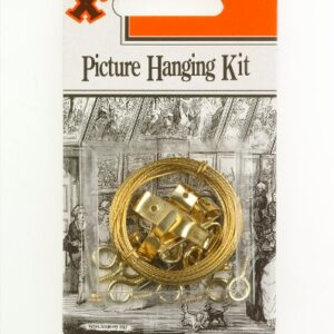 SHAW X BRASS-PLATED PICTURE HANGING SET