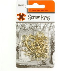 SHAW X Brass-Plated Screw Eyes in Assorted Sizes