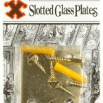 SHAW X Brass-Plated Slotted Glass/Frame Plates 50mm, Pack of 2