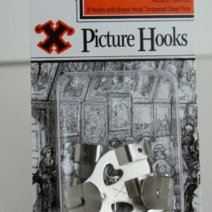 SHAW X Extra Large #4 Nickel-Plated Picture Hooks, Pack of 2