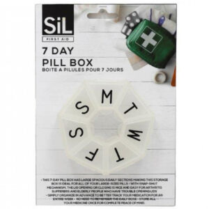 SIL First Aid 7-Day Plastic Pill Organizer, 7.7cm