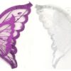 SILVER AND PURPLE ORGANZA LAYER BUTTERFLY HAIR CLIP