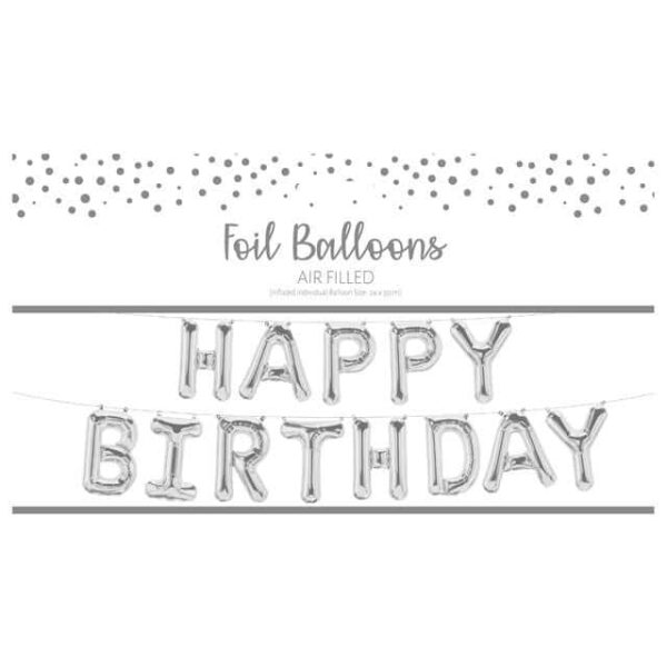 Silver Foil Balloon for Birthday Celebration