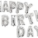 SILVER FOIL BALLOON FOR BIRTHDAY CELEBRATION (APPROXIMATELY 40CM PER BALLOON)