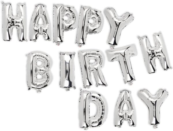 SILVER FOIL BALLOON FOR BIRTHDAY CELEBRATION (APPROXIMATELY 40CM PER BALLOON)