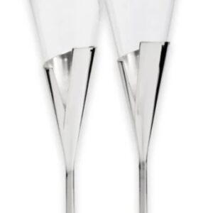 Silver Olivia & Oliver Riley Champagne Flute Set