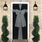 Silver Organza Door Bow Kit