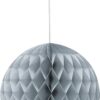 Silver Tissue Paper Honeycomb/Pom Pom - 8 Inch / 20cm - Unique Party Decoration