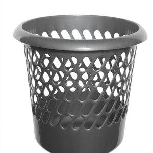 Silver Waste Paper Basket by Whitefurze